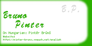 bruno pinter business card
